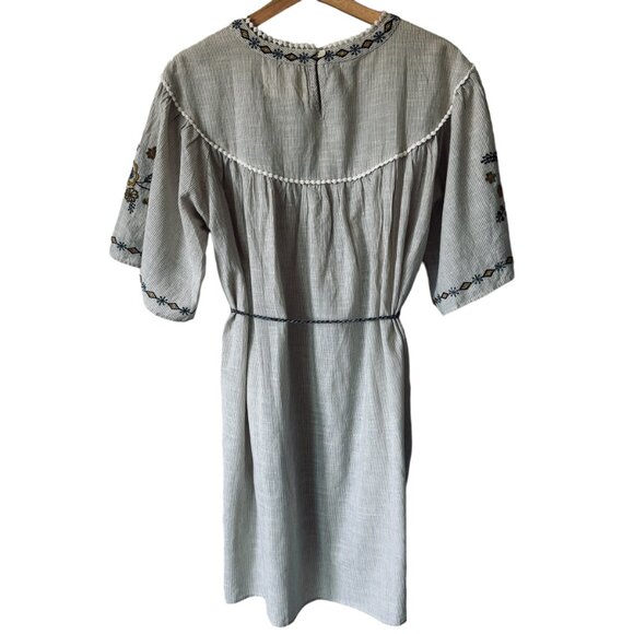 Layerz Clothing Wander Dress Cover Up Lightweight Gauzy Sheer Boho Embroidery - Picture 2 of 16